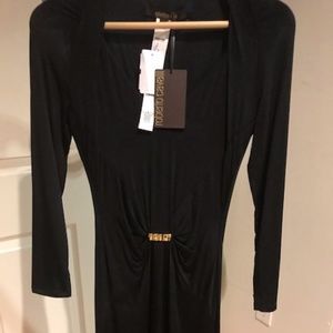 Roberto Cavilli Long Sleeve Black Dress